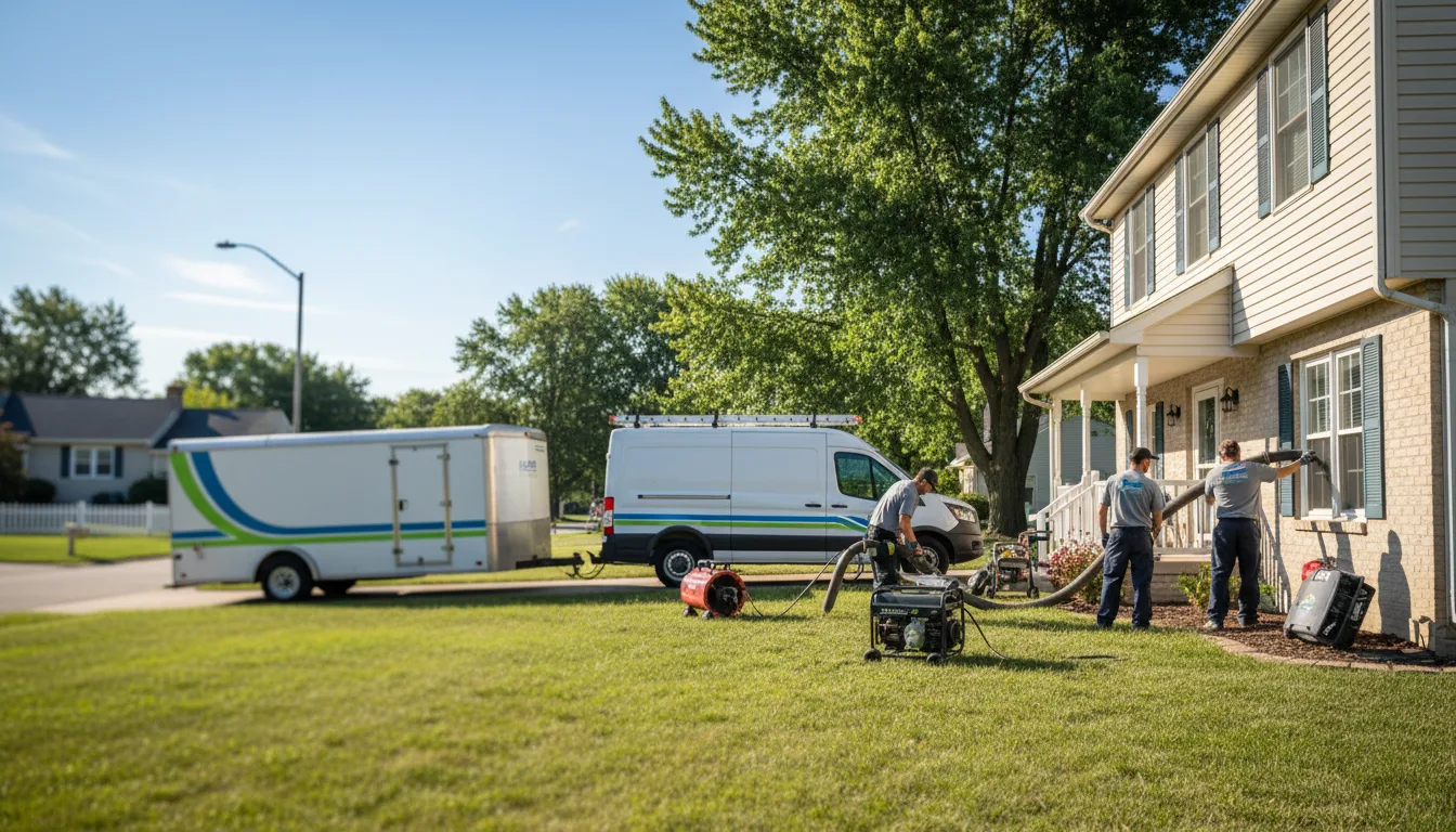 Flooded Basement Restoration And Cleanup With Repair in Depauw, IN near me